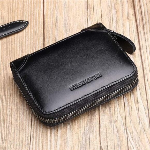 Wallet for Men Genuine Leather Black2